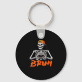 Bruh Skeleton Hand Hart Halloween Kostuums Mannen Sleutelhanger (Voorkant)