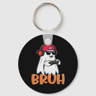 Bruh Spooky Boo Halloween Kostuum Gamer Gaming Man Sleutelhanger