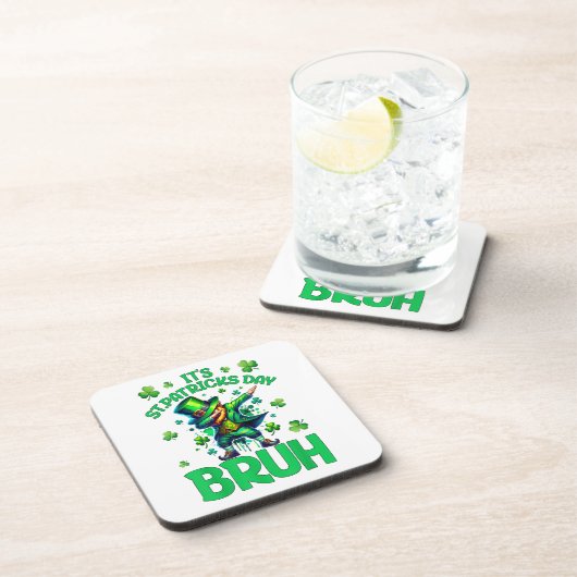 Bruh St. Patrick's Dag Bier Onderzetter (Rechterzijde)