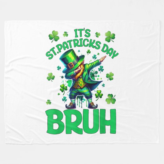 Bruh St. Patrick's Dag Fleece Deken (Voorkant (Horizontaal))