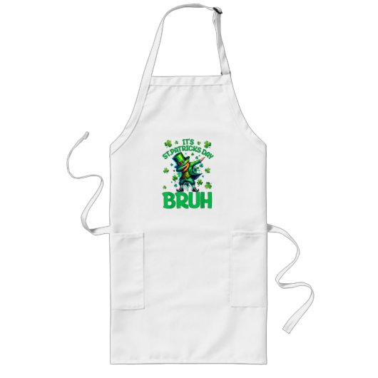 Bruh St. Patrick's Dag Lang Schort (Voorkant)