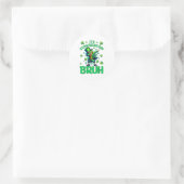 Bruh St. Patrick's Dag Ronde Sticker (Tas)