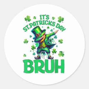 Bruh St. Patrick's Dag Ronde Sticker