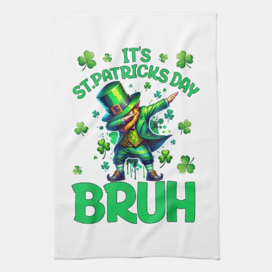 Bruh St. Patrick's Dag Theedoek (Verticaal)