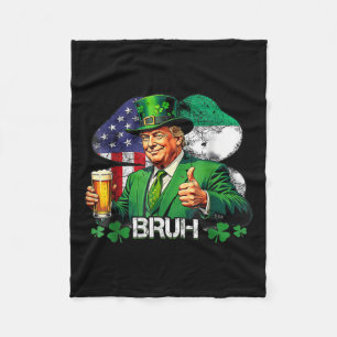 Bruh St. Patricks Dag Trump Iers Amerikaanse Vieri Fleece Deken