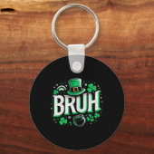 Bruh St Patricks Day Boys St Pats Bruh Meme 3 Sleutelhanger (Voorkant)