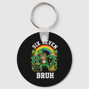 Bruh st patricks day zes zeven 67 kabouter gelukki sleutelhanger