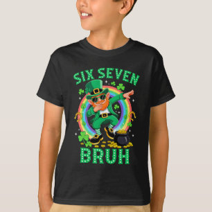 Bruh St Patricks Day Zes Zeven Kinderen Jongens Ma T-shirt