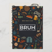 Bruh staat ook bekend als Daddy Fathers Day Gift K Kaart (Voorkant / Achterkant)