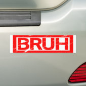 Bruh Stamp Bumpersticker (Op auto)