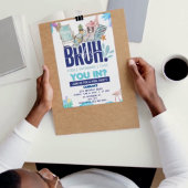 BRUH-tastisch Zwembadfeest voor de Coolste Kerel Kaart