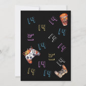 BRUH Teen Halloween Video Game Sleepover Verjaarda Kaart (Achterkant)