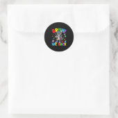 Bruh terug grappige wasbeer terug naar school lera ronde sticker (Tas)