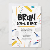 Bruh Terug naar school kinderen feestje Kaart (Voorkant)