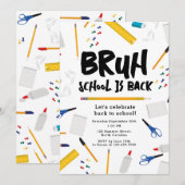 Bruh Terug naar school kinderen feestje Kaart (Voorkant / Achterkant)