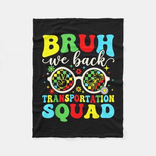 Bruh terug transportsquad grappig terug naar fleece deken (Voorkant)