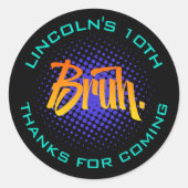 Bruh Tiener Jongen Verjaardag Sticker (Voorkant)