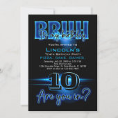 bruh tiener jongen verjaardag uitnodiging (Voorkant)