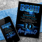 bruh tiener jongen verjaardag uitnodiging