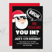 Bruh Tiener Verjaardag Uitnodiging Bruh Vakantie U (Voorkant / Achterkant)