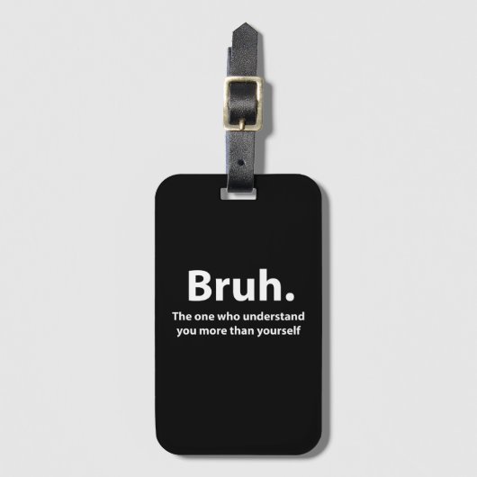 Bruh typografie Bruh  Bagagelabel (Voorkant (verticaal))