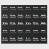 Bruh typografie Bruh Cadeaupapier (Vlak)