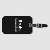 Bruh Typography Bruh Bagagelabel (Voorkant (horizontaal))