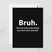 Bruh Typography Bruh Briefkaart (Voorkant / Achterkant)