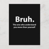 Bruh Typography Bruh Briefkaart (Voorkant)