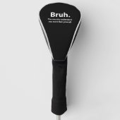 Bruh Typography Bruh Golfheadcover (Voorkant)
