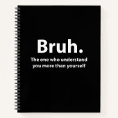 Bruh Typography Bruh Notitieboek (Voorkant)