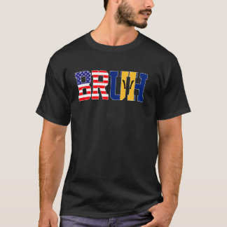 Bruh USA Barbados Country Flag Amerikaans Barbadia T-shirt