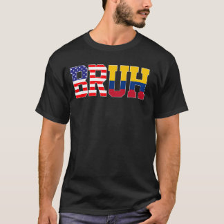 Bruh USA Colombia Country Flag Amerikaans Colombia T-shirt