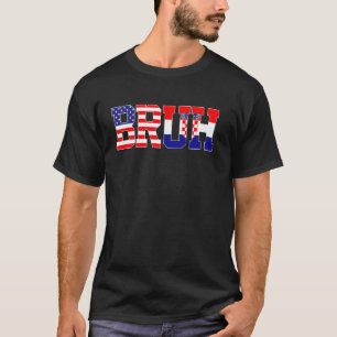 Bruh USA Kroatië Country Flag Amerikaans Kroatisch T-shirt