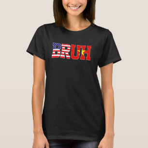 Bruh USA Vietnam Country Flag Amerikaans Vietnamee T-shirt