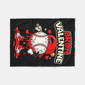 Bruh Valentijn Baseball Drip Ijs Apparel Heren Fleece Deken (Voorkant (Horizontaal))