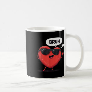 Bruh Valentijnsdag Hart Humor Meme Mannen Vrouwen  Koffiemok