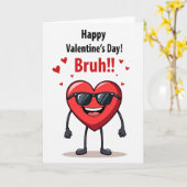 Bruh Valentijnsdag Kaart (Gele Bloem)