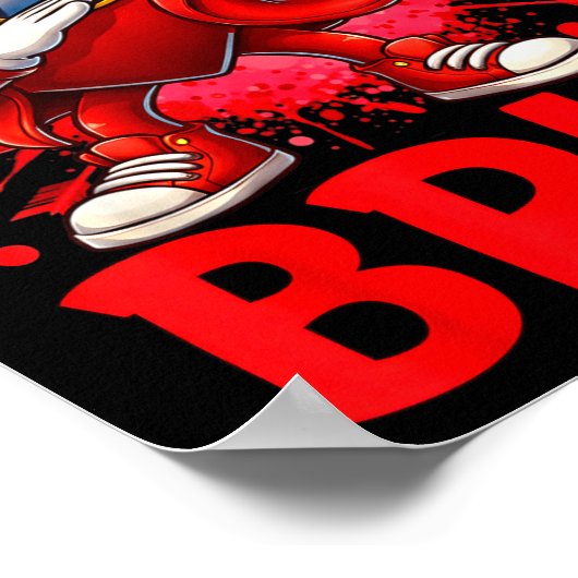 Bruh Valentines Day Boys Kids Funny Heart Valentin Poster (Hoek)