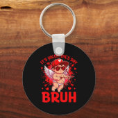 Bruh Valentines Day Boys Kids Funny Heart Valentin Sleutelhanger (Voorkant)