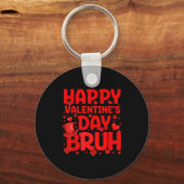 Bruh Valentines Day Teens Boys Kids Heart Valentin Sleutelhanger (Voorkant)