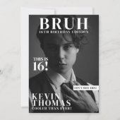 BRUH Verjaardag Party Magazine Hoesje Boy Teenager Kaart (Voorkant)