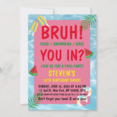 bruh verjaardag Pool bash Kaart (Voorkant)