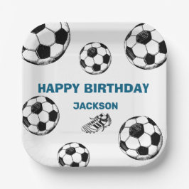 Bruh. Verjaardag Voetbal papier borden Papieren Bordje