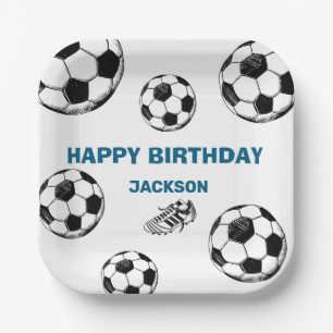 Bruh. Verjaardag Voetbal papier borden Papieren Bordje
