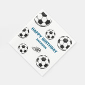 Bruh. Verjaardag Voetbal papieren servetten (Hoek)