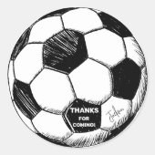 Bruh. Verjaardag Voetbal Ronde stickers (Voorkant)