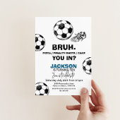 Bruh. Verjaardag Voetbal Uitnodiging - Elke leefti