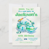 Bruh Verjaardag Zwembad Party Kaart (Voorkant)