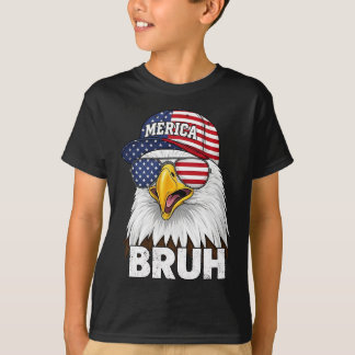 Bruh Vierde 4de Juli Adelaar Amerikaans Patriottis T-shirt